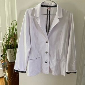 Le Grenier white jersey blazer size large